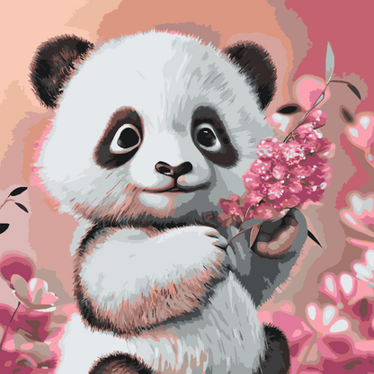 Paint by Numbers - En sød panda