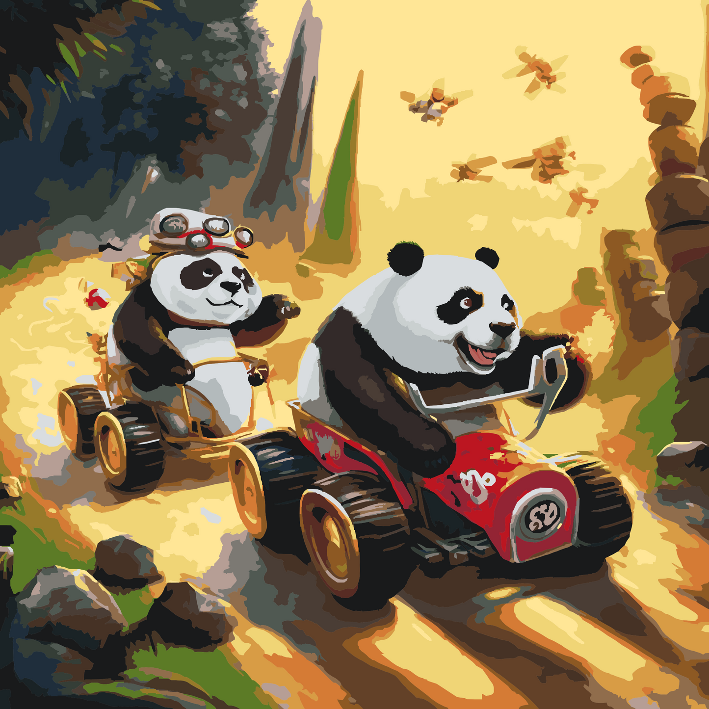 Paint by Numbers - Panda Race
