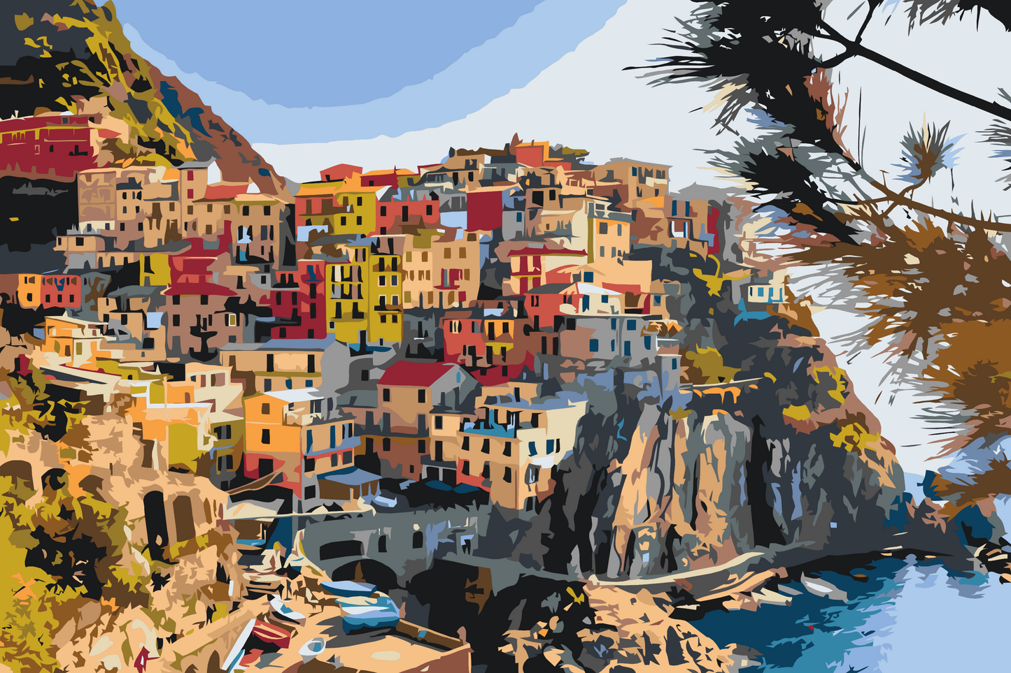Paint by Numbers - Cinque Terre