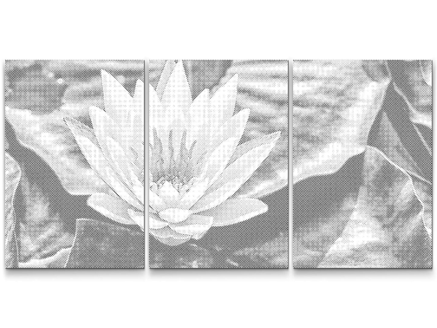 Mal-med-prikker -  Lotusblomst, Symbol på Visdom (sæt 3 dele)