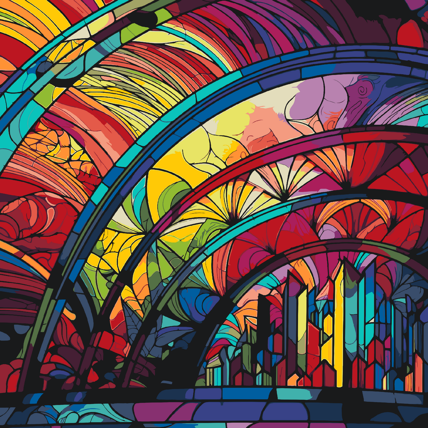 Paint by Numbers - Glasmosaikvinduer