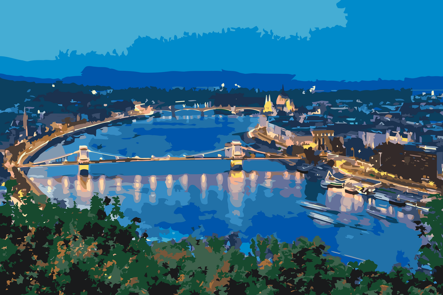 Paint by Numbers - Budapest-udsigt