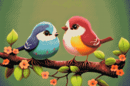 Diamond Painting - Søde fugle