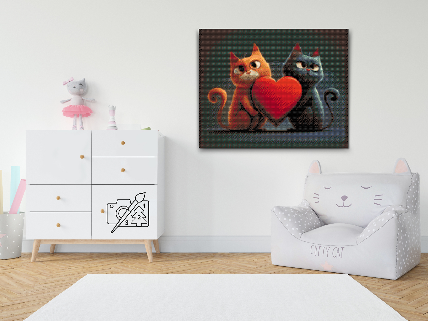 Diamond Painting - Katte forelskede
