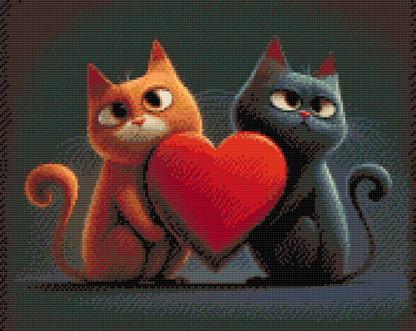 Diamond Painting - Katte forelskede