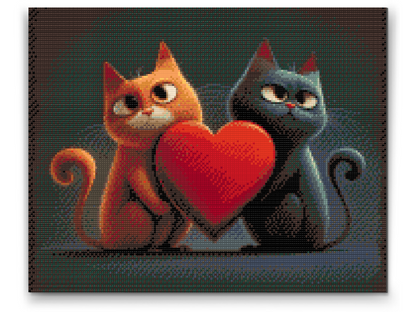 Diamond Painting - Katte forelskede