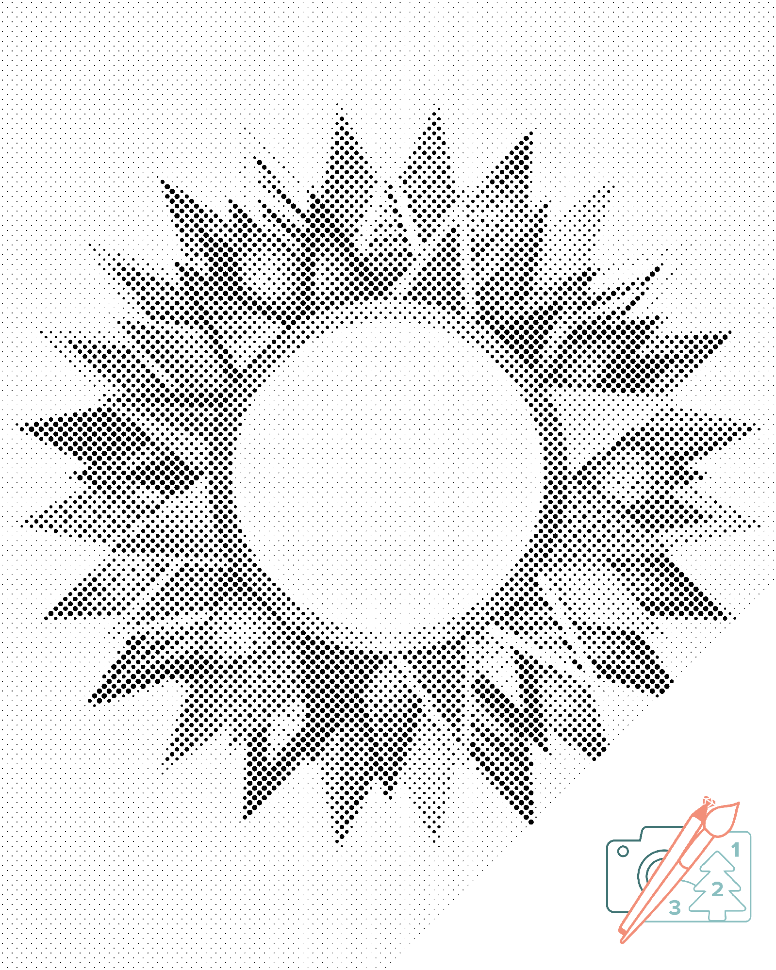 Mal-med-prikker -  Mandala7