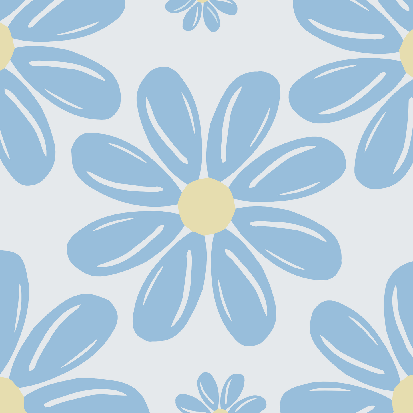 Paint by Numbers - Blå blomster