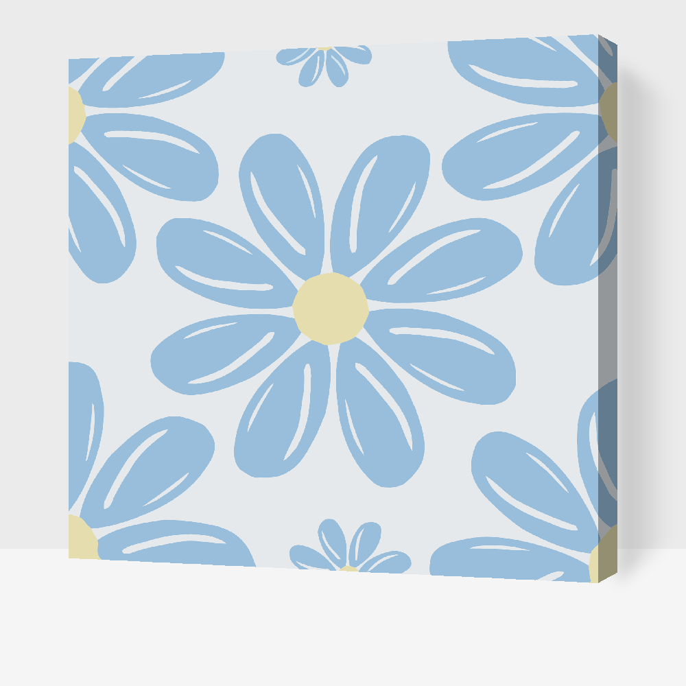 Paint by Numbers - Blå blomster