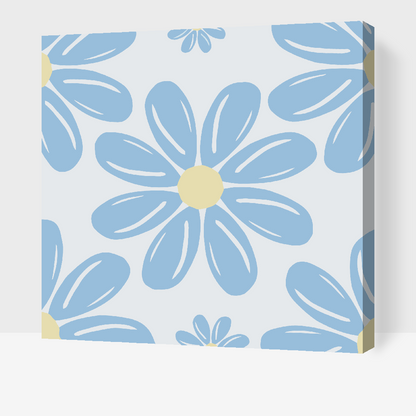 Paint by Numbers - Blå blomster