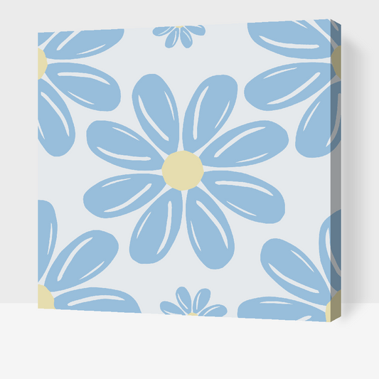 Paint by Numbers - Blå blomster