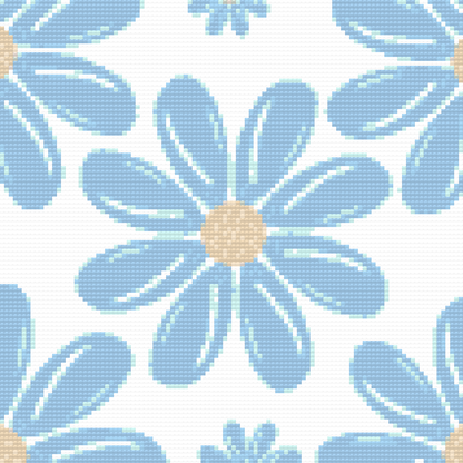 Diamond Painting - Blå blomster