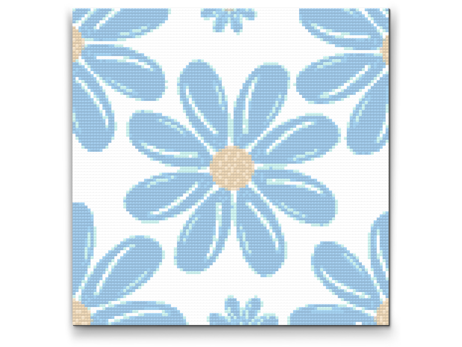 Diamond Painting - Blå blomster