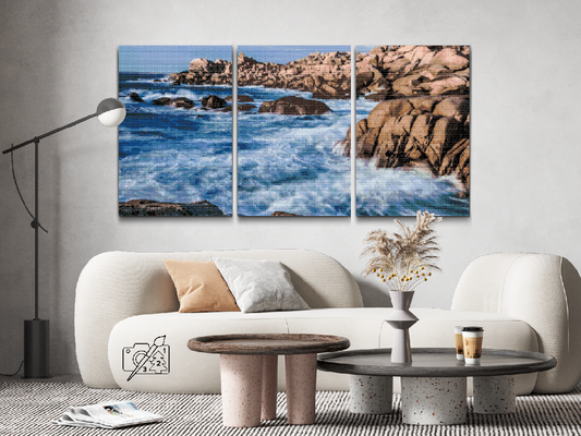 Diamond Painting - Rocky shore (sæt af 3)