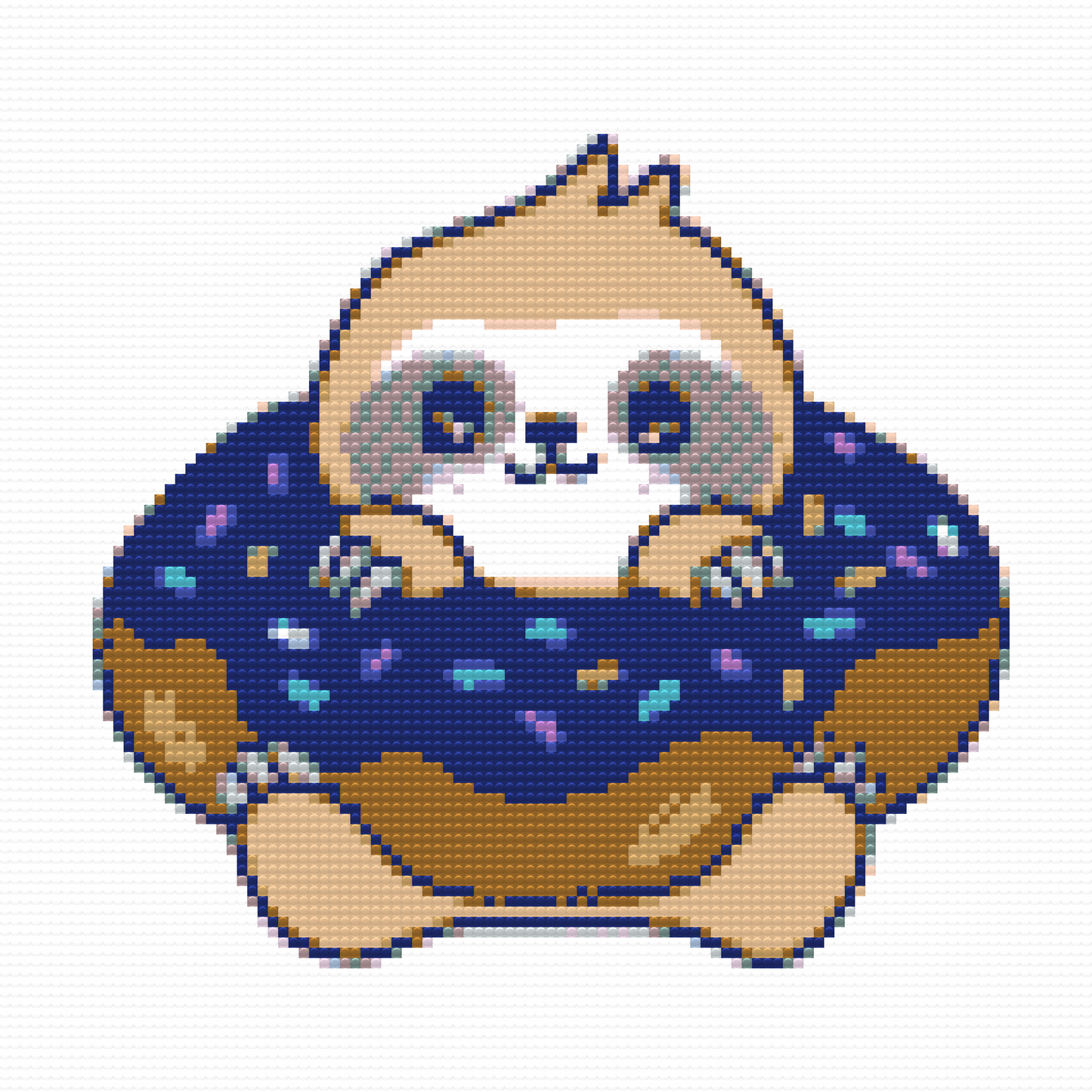 Diamond Painting - Dovendyr i en donut