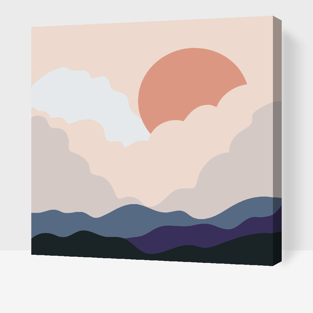 Paint by Numbers - Boho-solnedgang