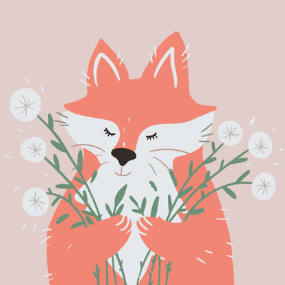 Paint by Numbers - Foxy med mælkebøtter