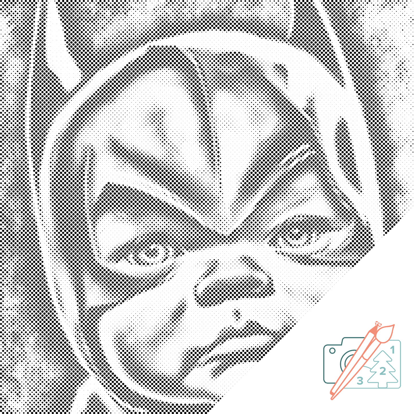 Mal-med-prikker -  Baby Batman