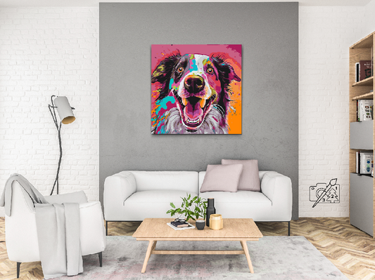 Paint by Numbers - Farvestrålende hund