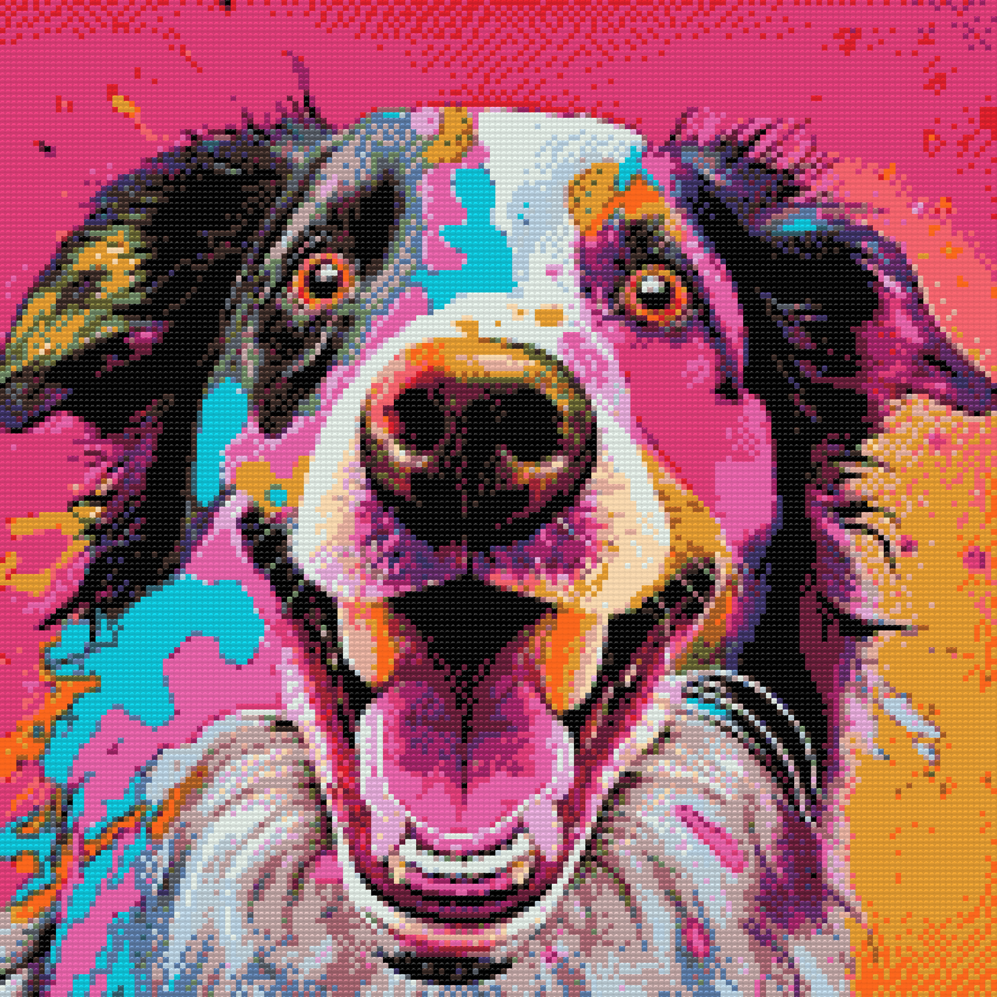 Diamond Painting - Farvestrålende hund