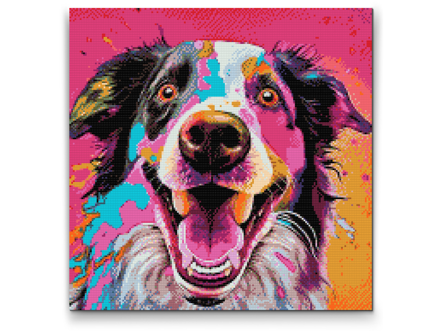 Diamond Painting - Farvestrålende hund
