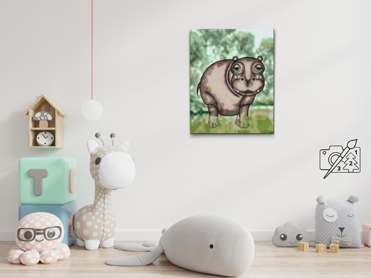 Paint by Numbers - Sulten flodhest