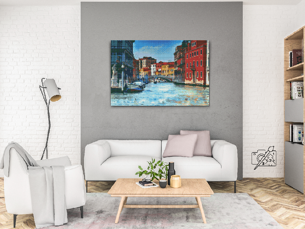 Diamond Painting - Gondoltur i Venedig 1