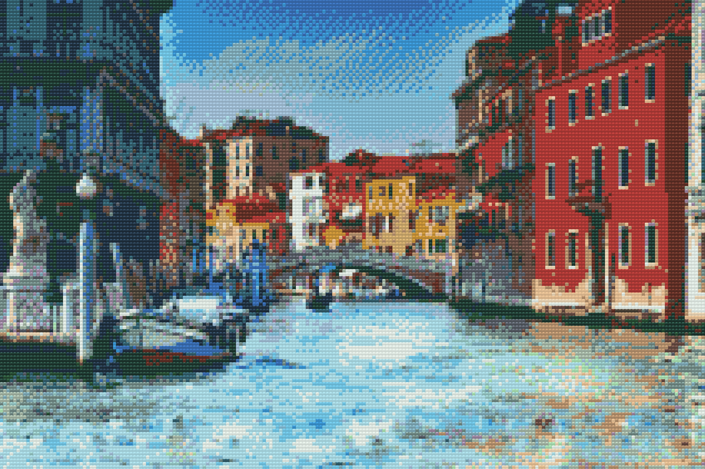 Diamond Painting - Gondoltur i Venedig 1