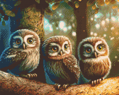 Diamond Painting - Tre ugleunger