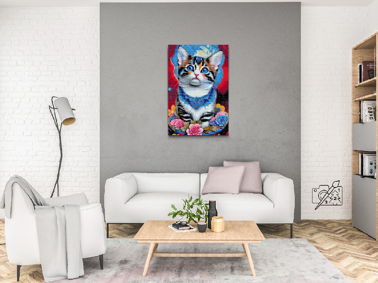 Diamond Painting - Killing omgivet af blomster