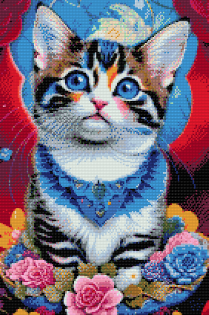 Diamond Painting - Killing omgivet af blomster