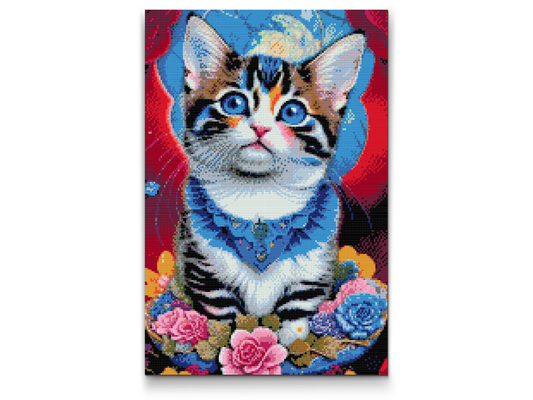 Diamond Painting - Killing omgivet af blomster