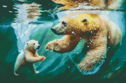 Diamond Painting - Isbjørnesvømning