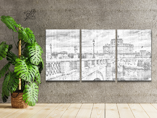 Castel Sant'Angelo i Rom 3 (sæt af 3)