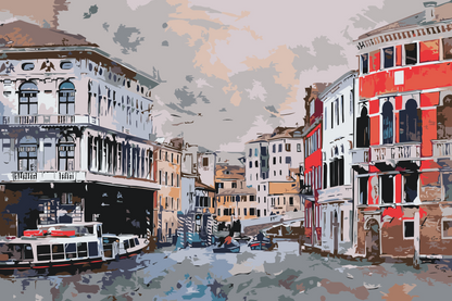 Paint by Numbers - Venedig, en malerisk by