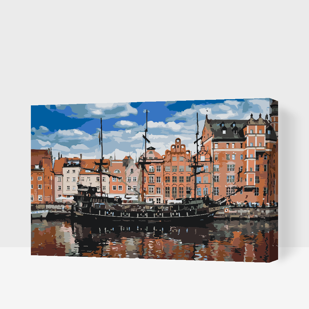 Paint by Numbers - Black Pearl galeon, Gdansk