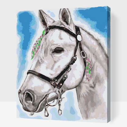 Paint by Numbers - Hvid Hest