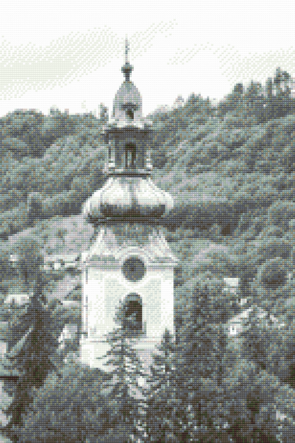 Diamond Painting - Kirketårn i Banská Štiavnica