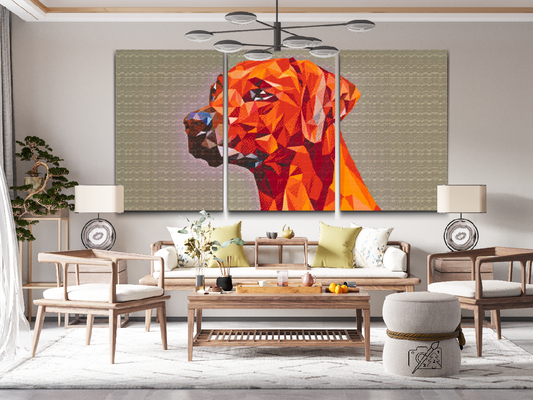 Diamond Painting - Geometrisk hund (sæt af 3)