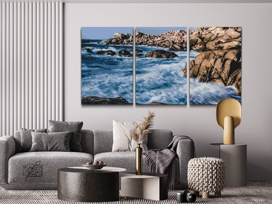 Paint by Numbers - Rocky shore (sæt af 3)