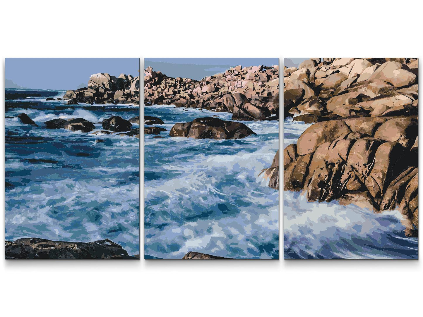 Paint by Numbers - Rocky shore (sæt af 3)