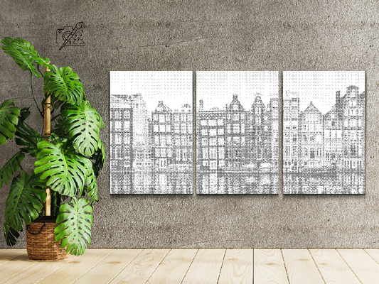 Huse i Amsterdam 2 (sæt af 3)