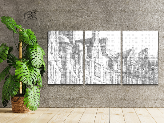 Huse i Edinburgh (sæt af 3)