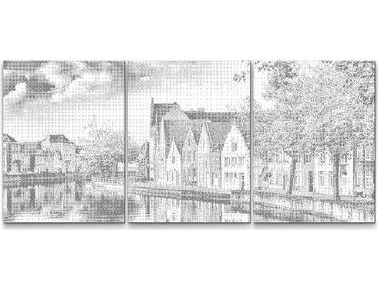 Mal-med-prikker -  Brugge, Belgien (sæt af 3)