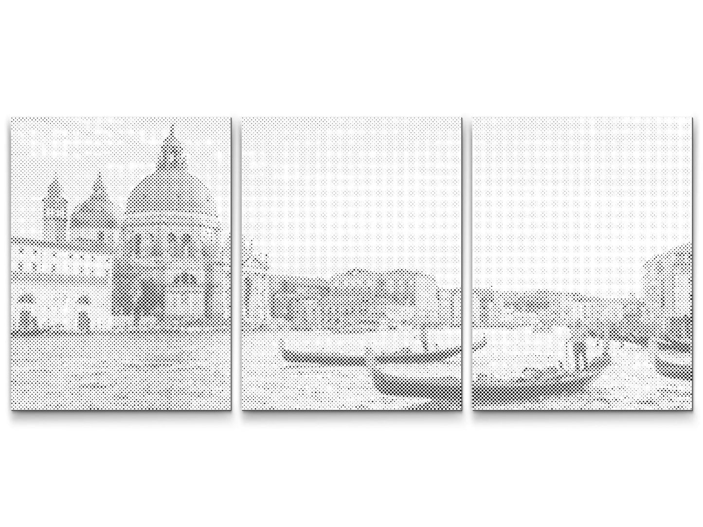 Mal-med-prikker -  Markuskirken, Venedig (sæt af 3)