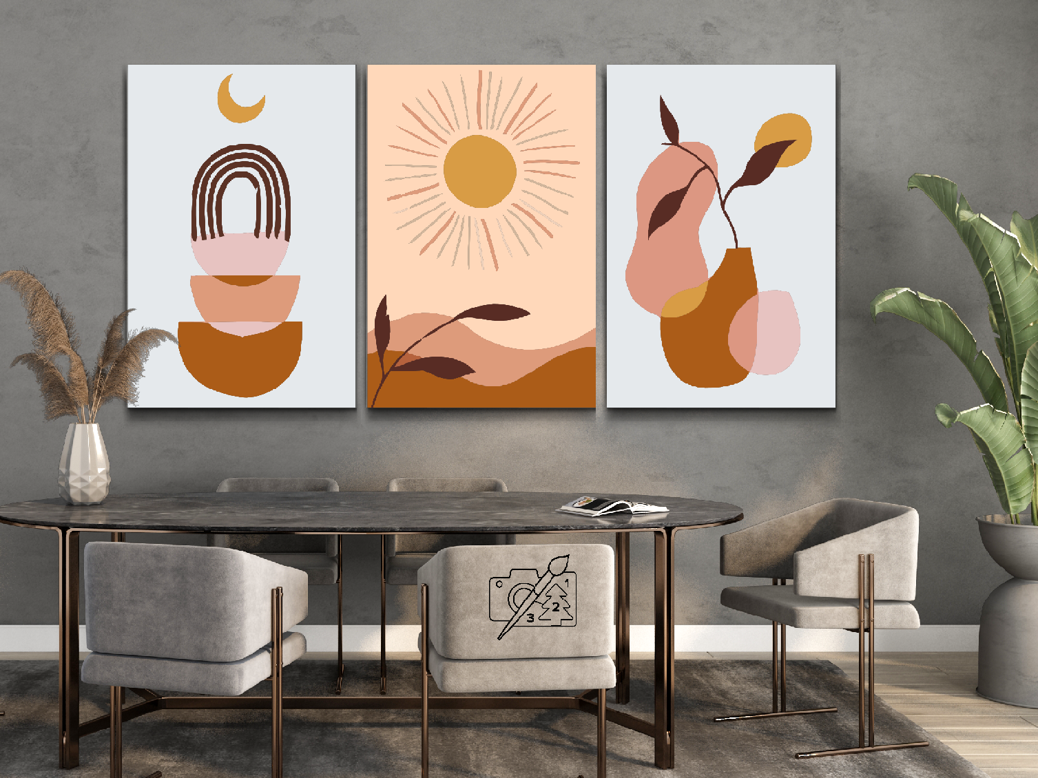 Paint by Numbers - Boho 2 (sæt af 3)