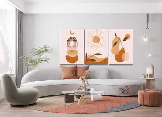 Diamond Painting - Boho 2 (sæt af 3)