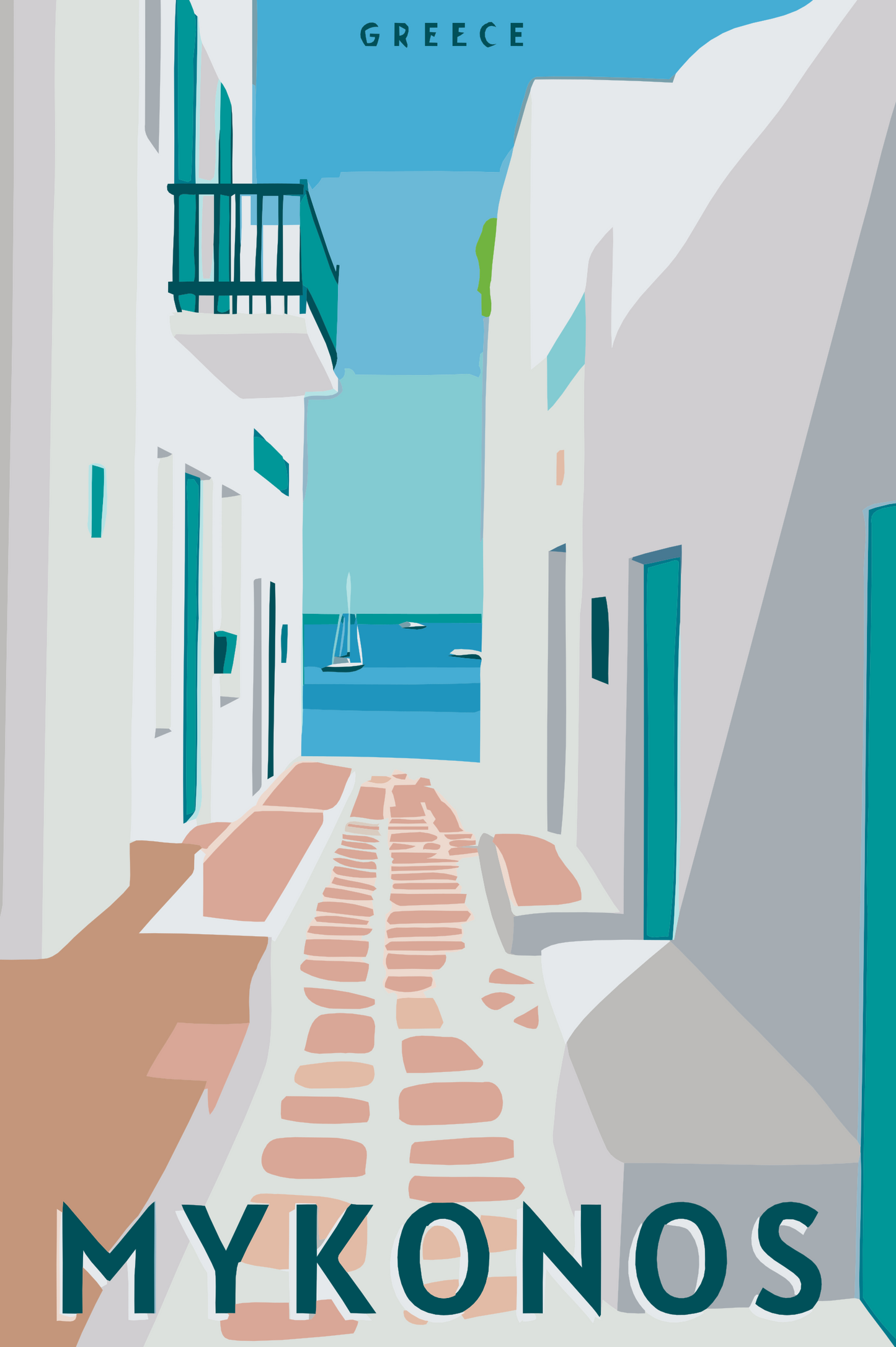 Paint by Numbers - Grækenland, Mykonos