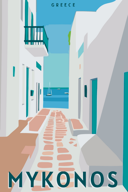 Paint by Numbers - Grækenland, Mykonos