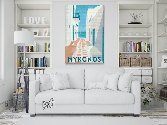 Diamond Painting - Grækenland, Mykonos